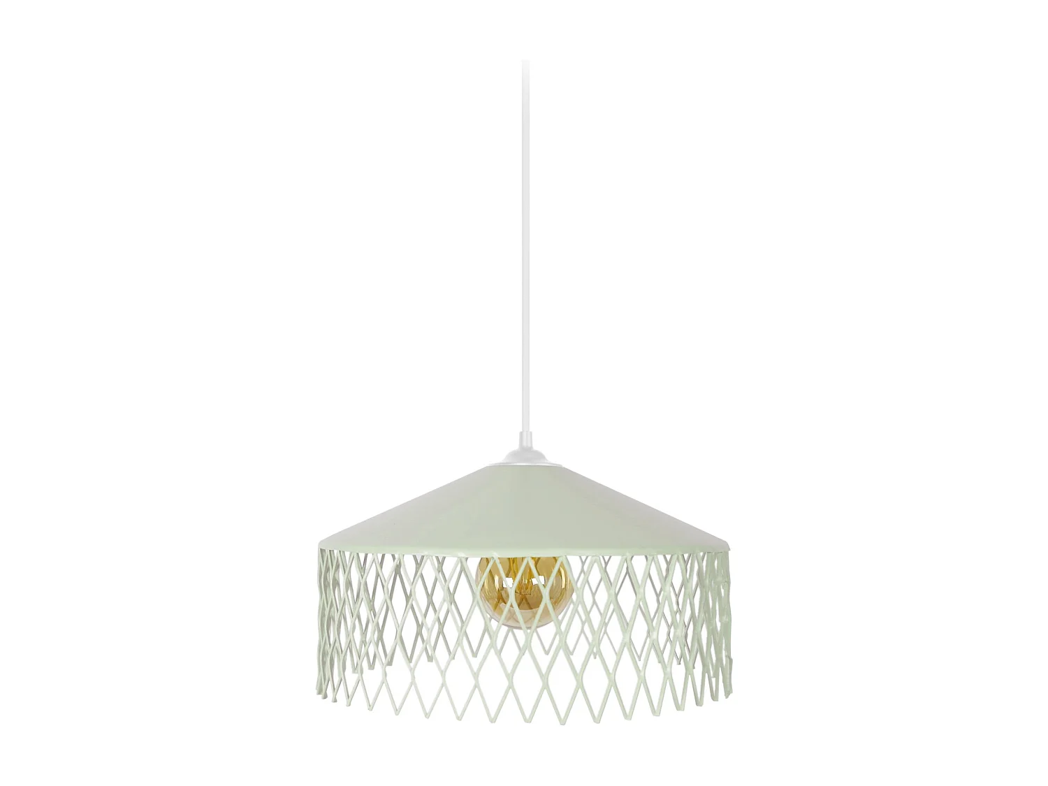 Suspensão TOSEL  ASTER metal cúpula Verde D33 x  H70  cm