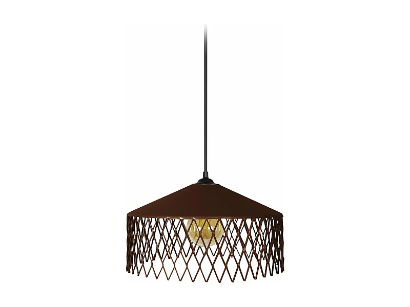 Suspensão TOSEL  ASTER metal cúpula castanho D33 x  H70  cm