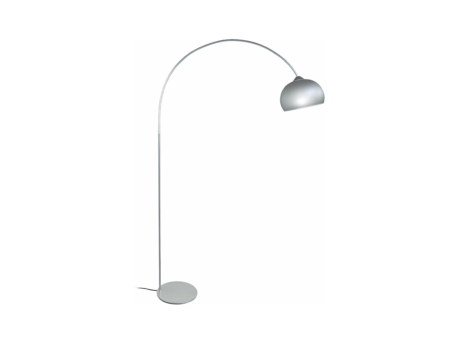 Lampadaire arc métal aluminium 189 cm.