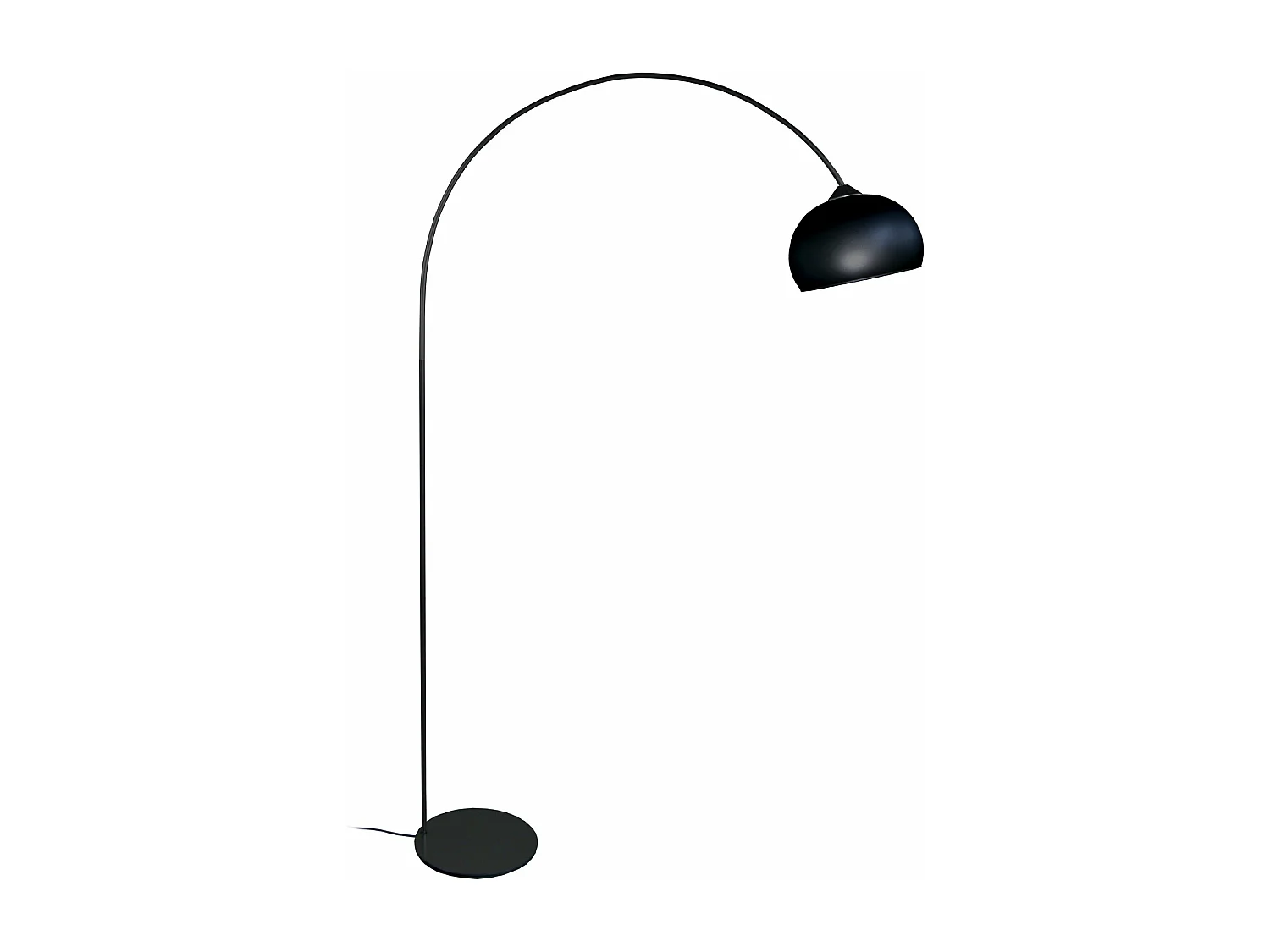 Candeeiro de Pé TOSEL ALFENA ARC tecido arqueado preto D30 x  H190  cm