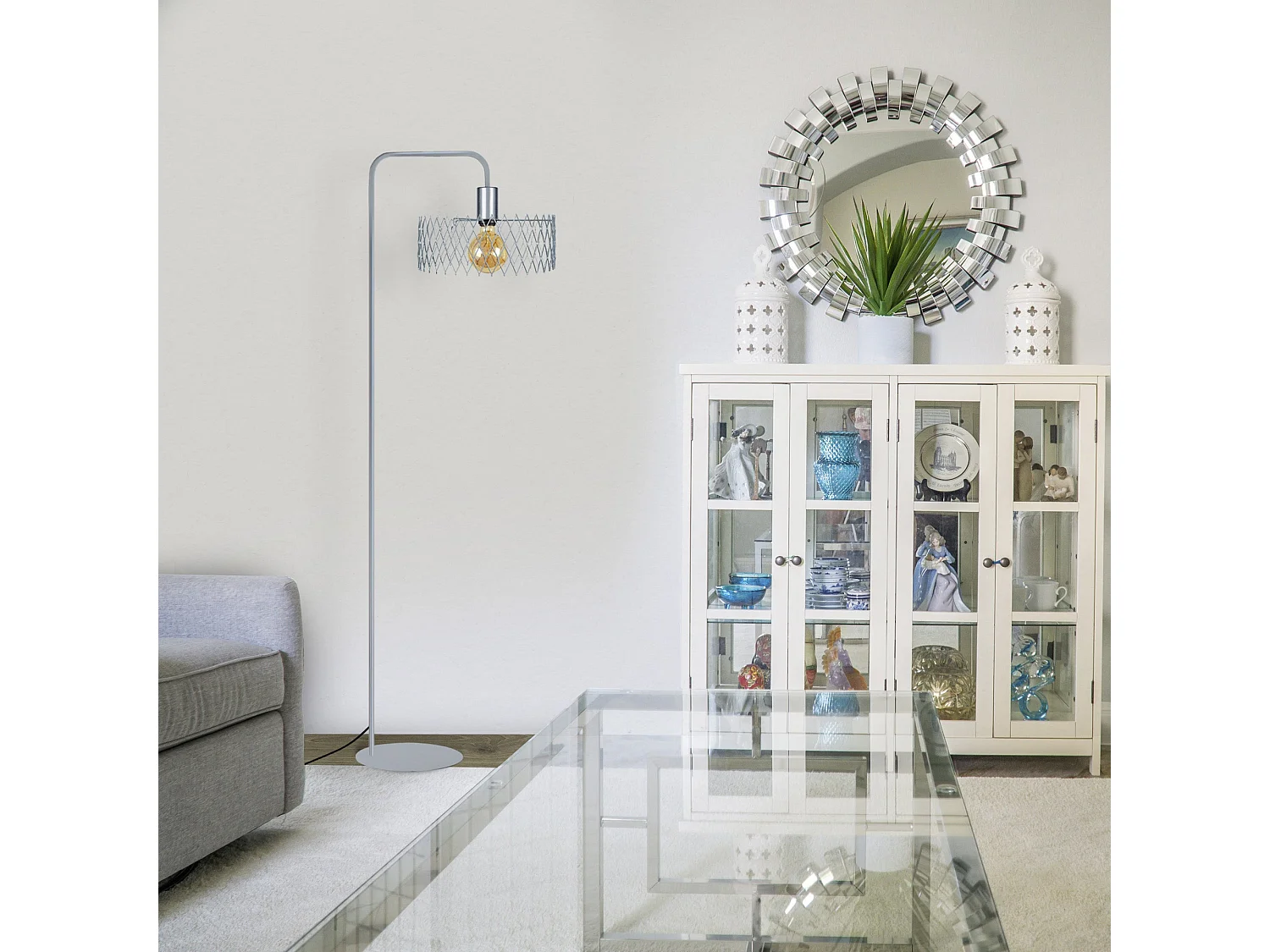 Lampadaire de Bureau TOSEL ,métal,Aluminium,H157xD30x P42cm