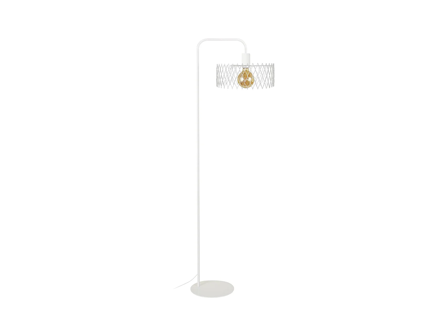 Lampadaire de Bureau TOSEL ,métal,Blanc   ,H157xD30xP42cm