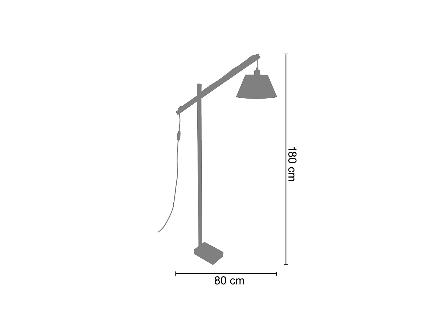 Candeeiro de Pé TOSEL ANNEAUX DE SATURNE metal certo castanho D40 x  H175  cm