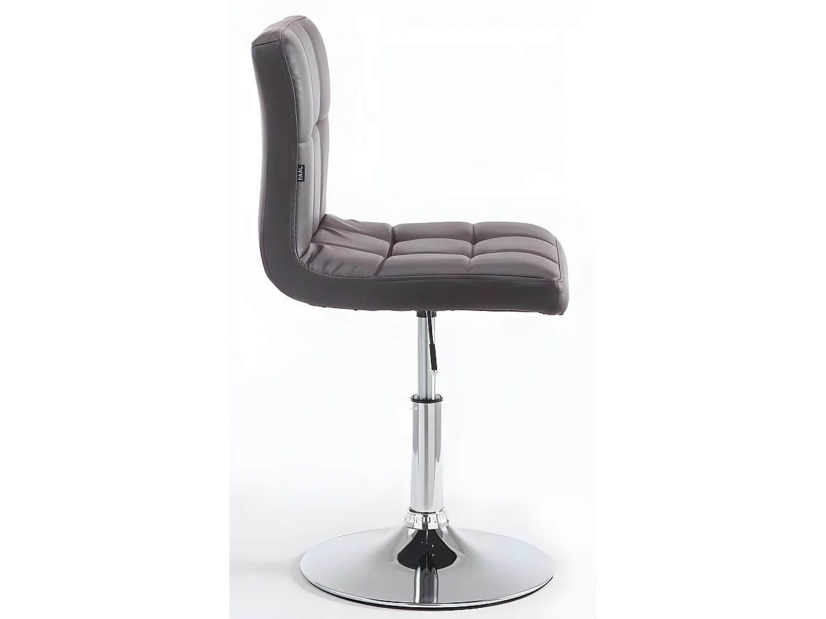 Lot de 2 chaises de salle à manger style moderne et design en synthétique marron hauteur réglable pivotant pieds en métal 10_CDS10088