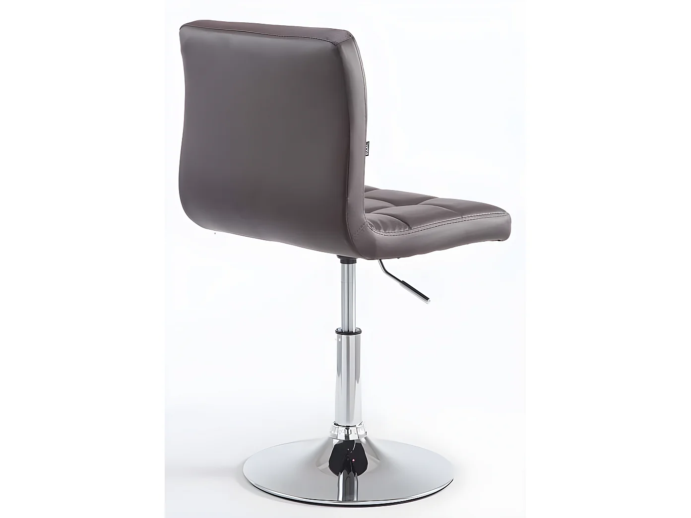 Lot de 2 chaises de salle à manger style moderne et design en synthétique marron hauteur réglable pivotant pieds en métal 10_CDS10088