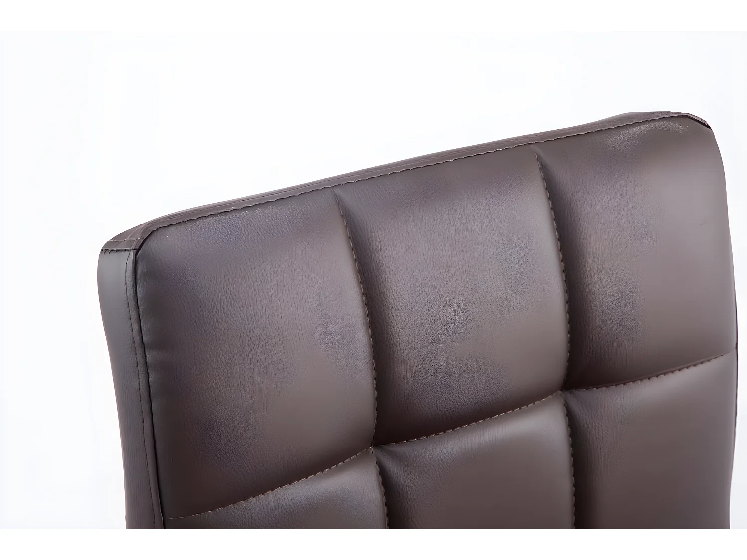 Lot de 2 chaises de salle à manger style moderne et design en synthétique marron hauteur réglable pivotant pieds en métal 10_CDS10088