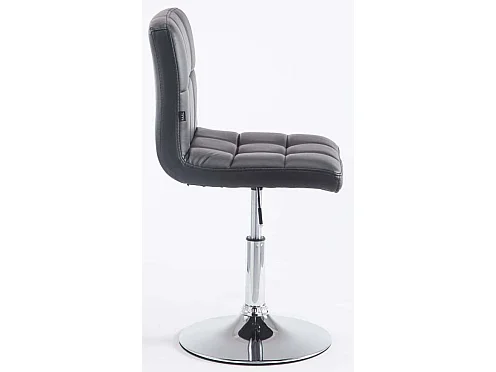 Lot de 2 chaises de salle à manger style moderne et design en synthétique noir hauteur réglable pivotant pieds en métal 10_0000223