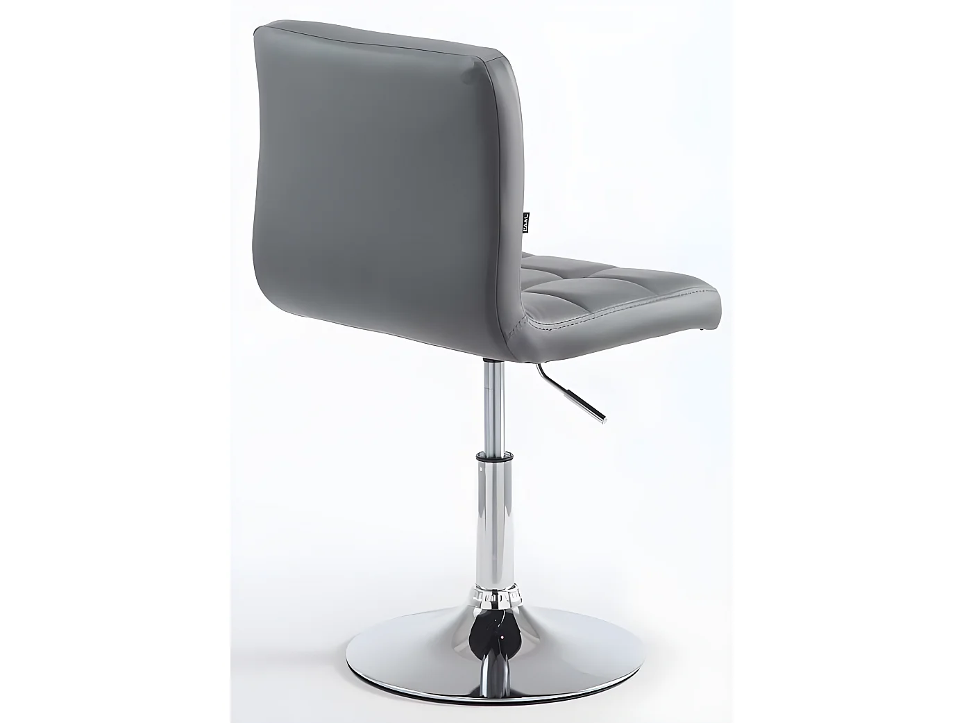 Conjunto de 2 sillas de comedor estilo moderno altura regulable asiento giratorio polipiel gris 10_0000226