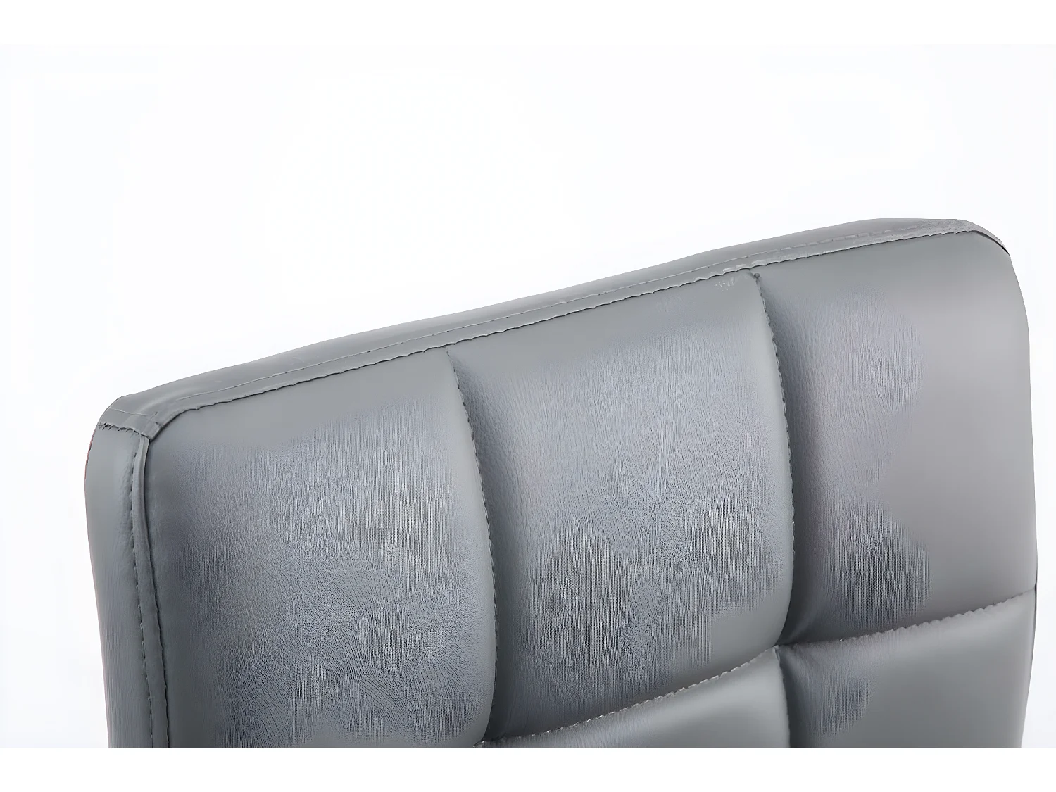 Conjunto de 2 sillas de comedor estilo moderno altura regulable asiento giratorio polipiel gris 10_0000226