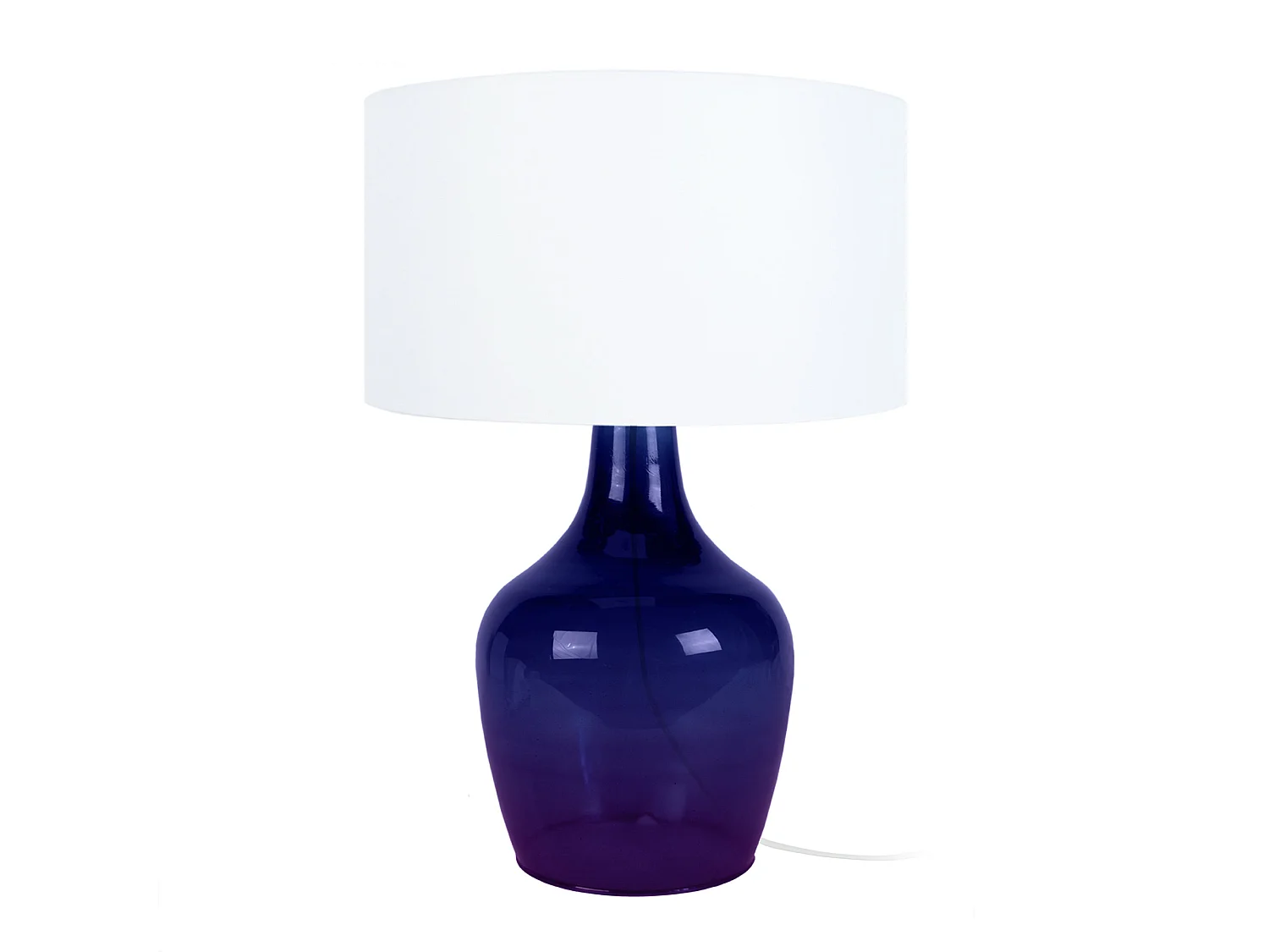 Lámpara de noche TOSEL ,vidrio,violeta ,A37xD30xP30cm