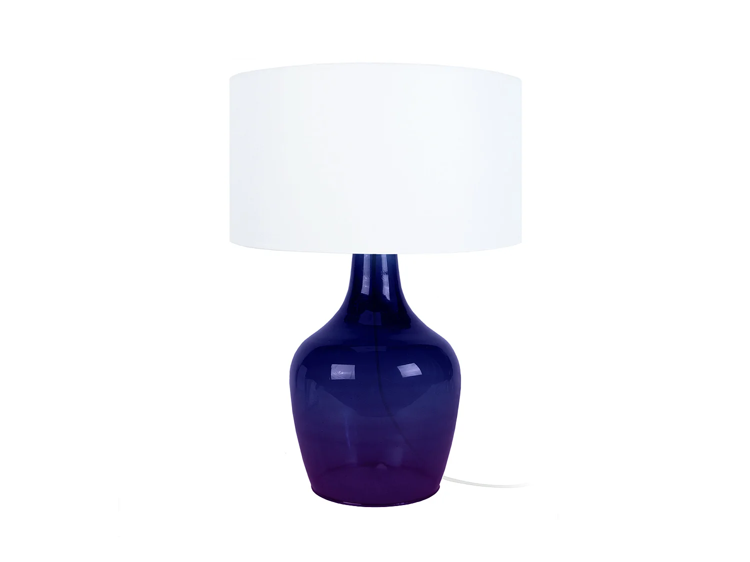 Lampe de Salon TOSEL ,verre,Violet ,H37xD30xP30cm