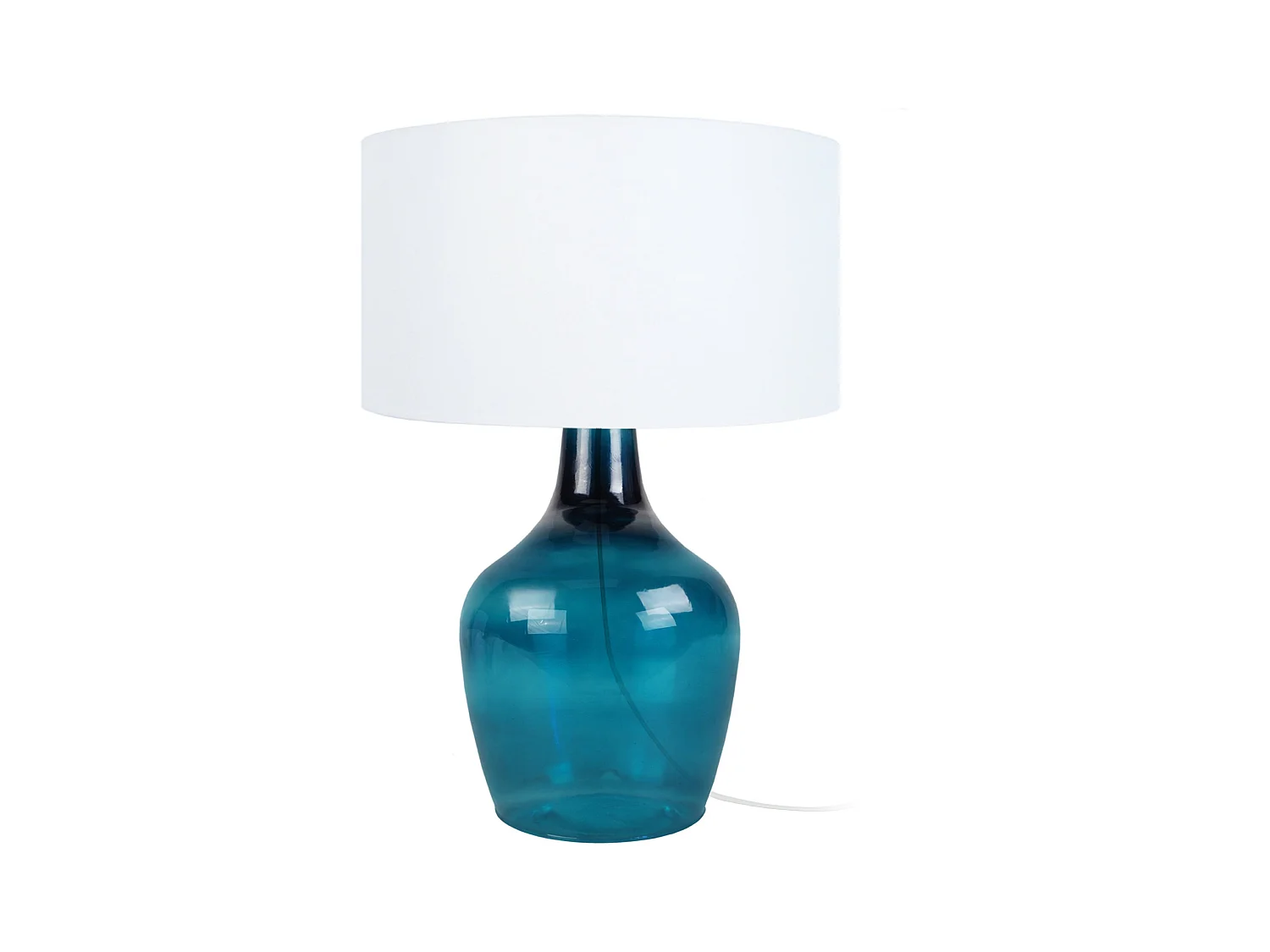 Lampe de Salon TOSEL ,verre,Bleu,H37xD30xP30cm