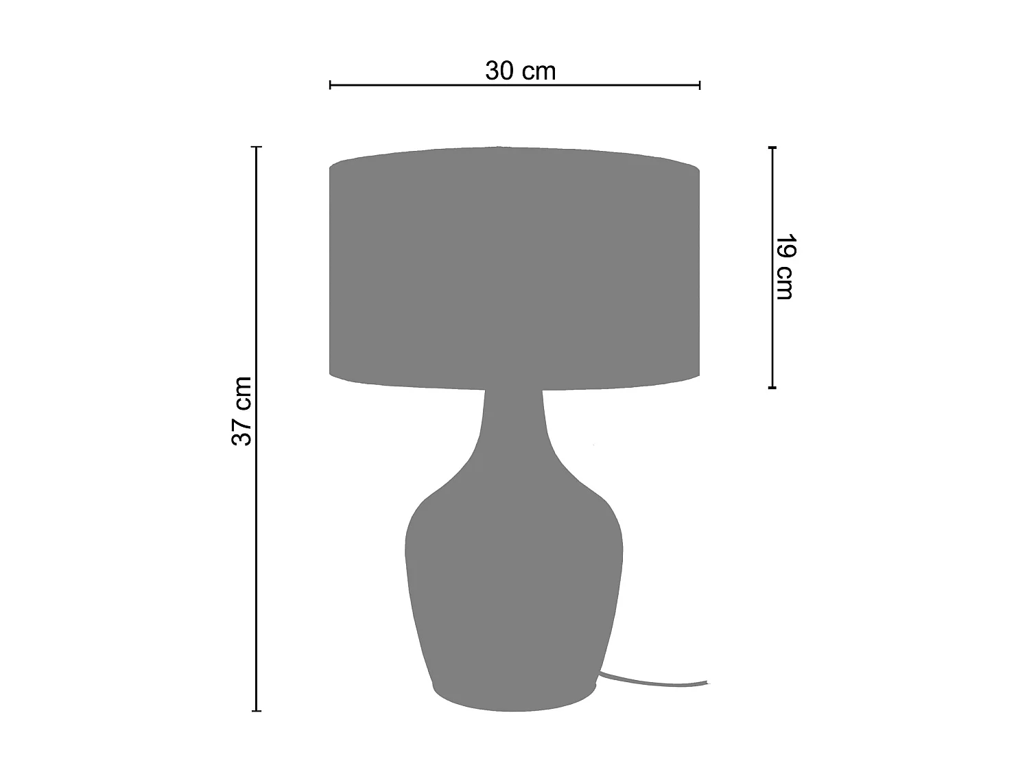 Lampe de Salon TOSEL ,verre,Transparent,H37xD30xP30cm