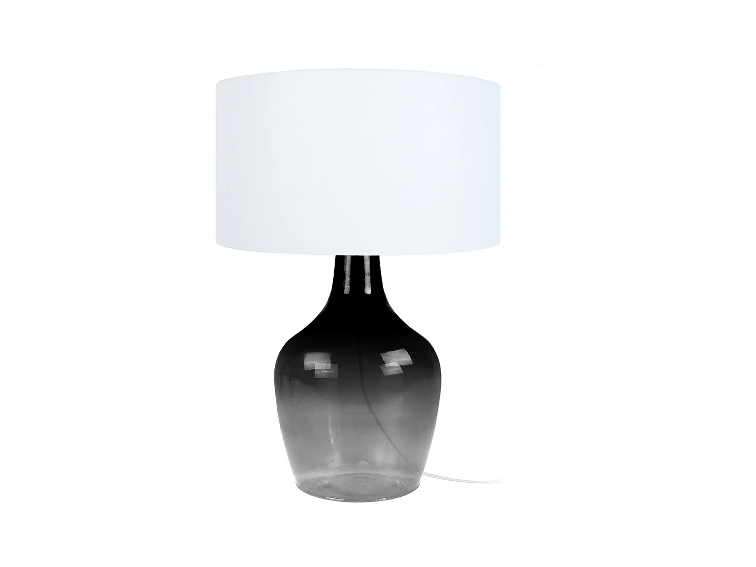 Lampe de Salon TOSEL ,verre,Noir ,H37xD30xP30cm