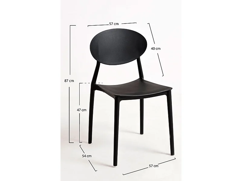 Sillas Comedor - Silla Bután - Negro