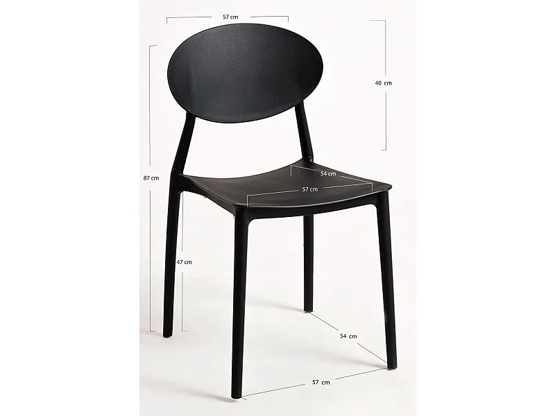 Sillas Comedor - Silla Bután - Negro