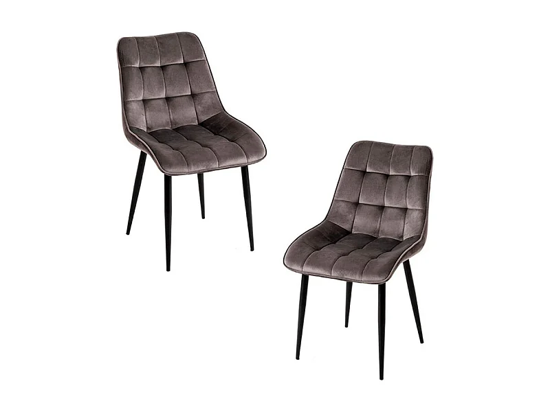Packs Sillas Comedor - Pack 2 Sillas Cade Terciopelo - Gris oscuro