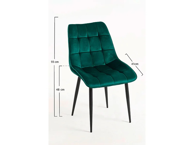 Packs Sillas Comedor - Pack 2 Sillas Cade Terciopelo - Verde