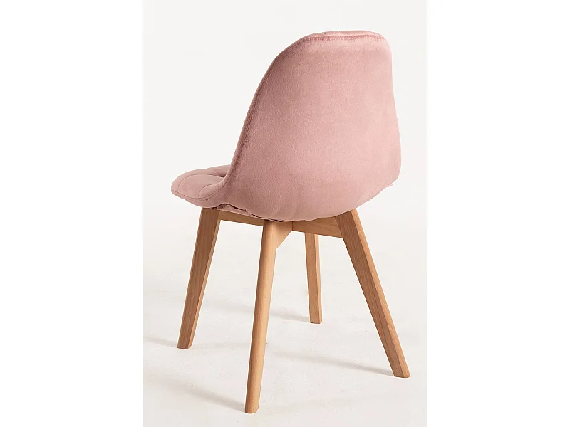 Packs Sillas Comedor - Pack 6 Sillas Kelen Terciopelo - Rosa
