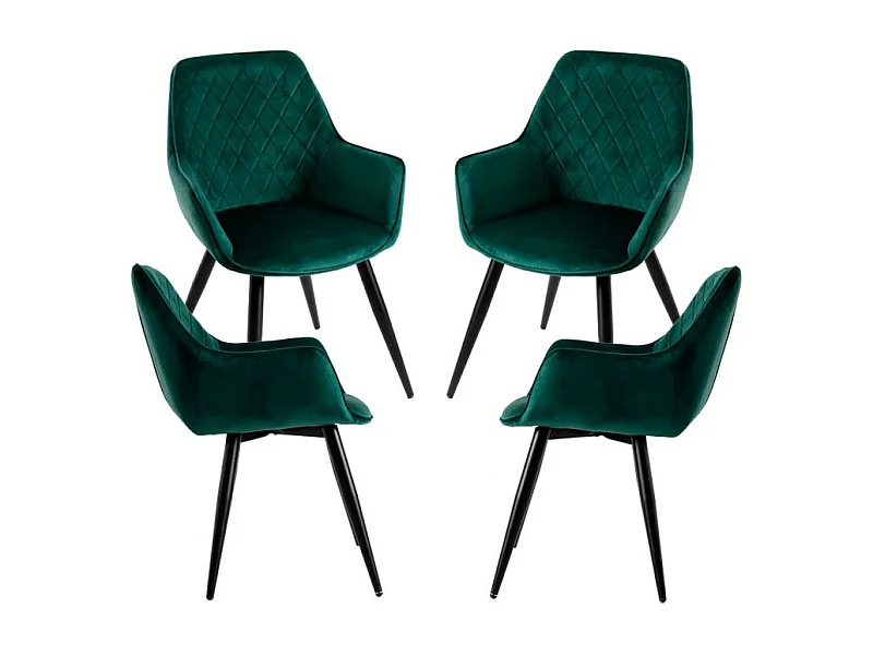 Packs Sillas Comedor - Pack 4 Sillas Kres Terciopelo - Verde