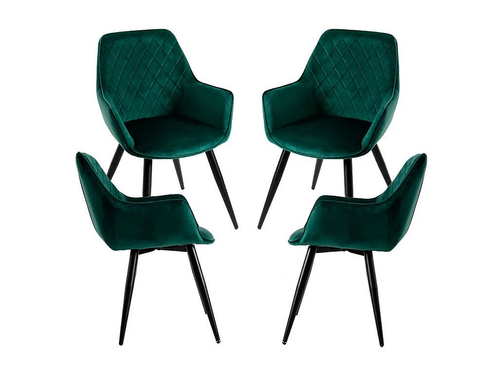 Packs Sillas Comedor - Pack 4 Sillas Kres Terciopelo - Verde