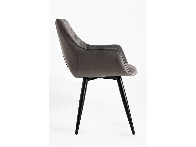 Packs Sillas Comedor - Pack 4 Sillas Kres Terciopelo - Gris oscuro