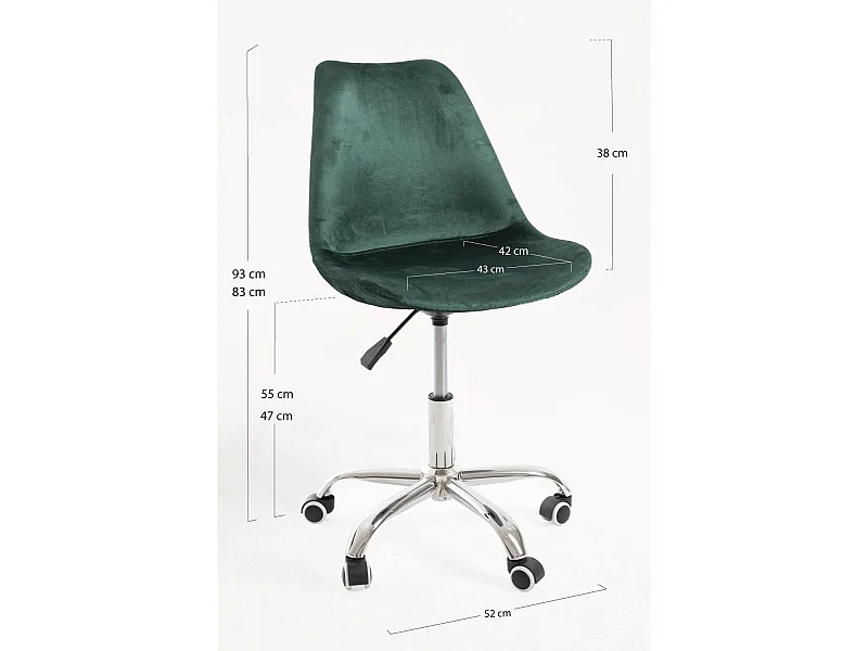 Silla de Escritorio sin brazos Neo Terciopelo - Diseño innovador - Ideal para Estudio y Oficinas