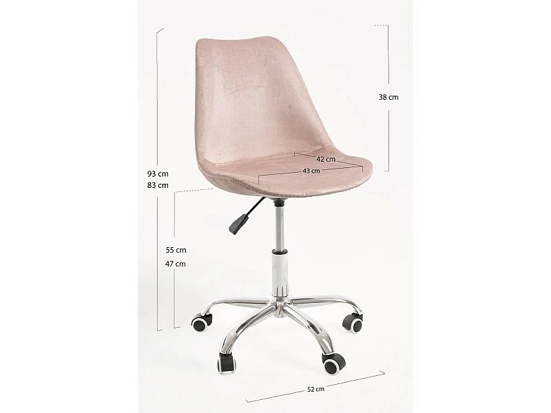Silla de Escritorio sin brazos Neo Terciopelo - Diseño innovador - Ideal para Estudio y Oficinas