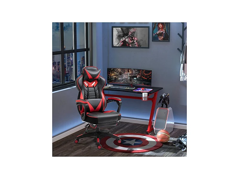 Fauteuil de bureau Gaming RACE rouge et noir