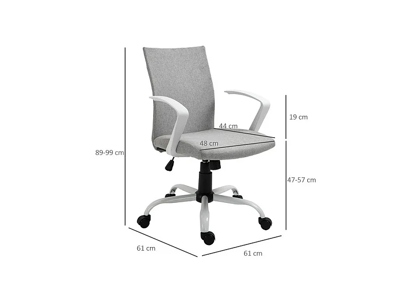 Fauteuil de bureau SHARON gris