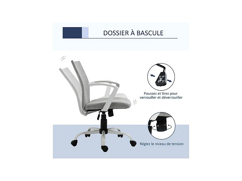 Fauteuil de bureau SHARON gris