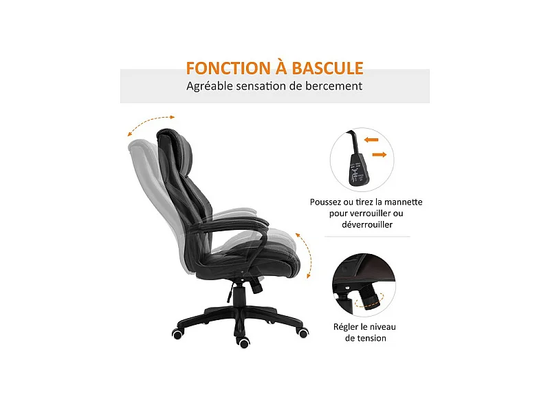 Fauteuil de bureau massant MASON Noir