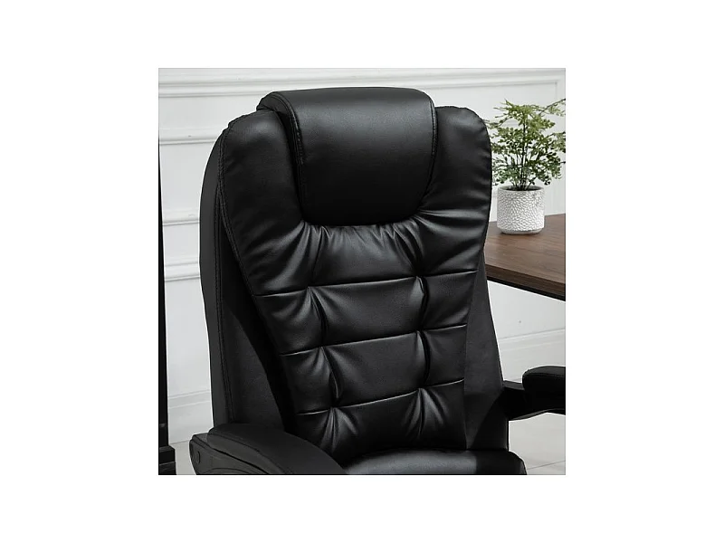 Fauteuil de bureau relaxant massant BRANSON noir