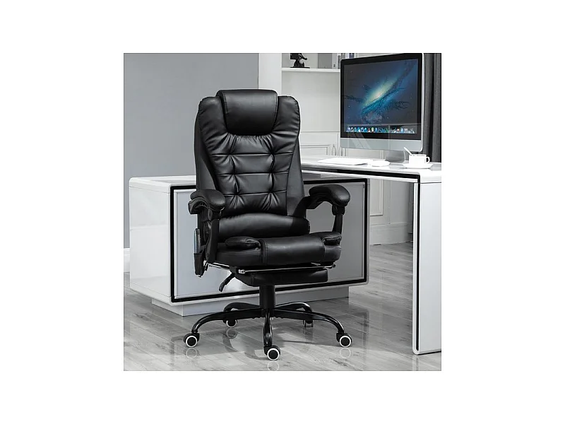 Fauteuil de bureau relaxant massant BRANSON noir