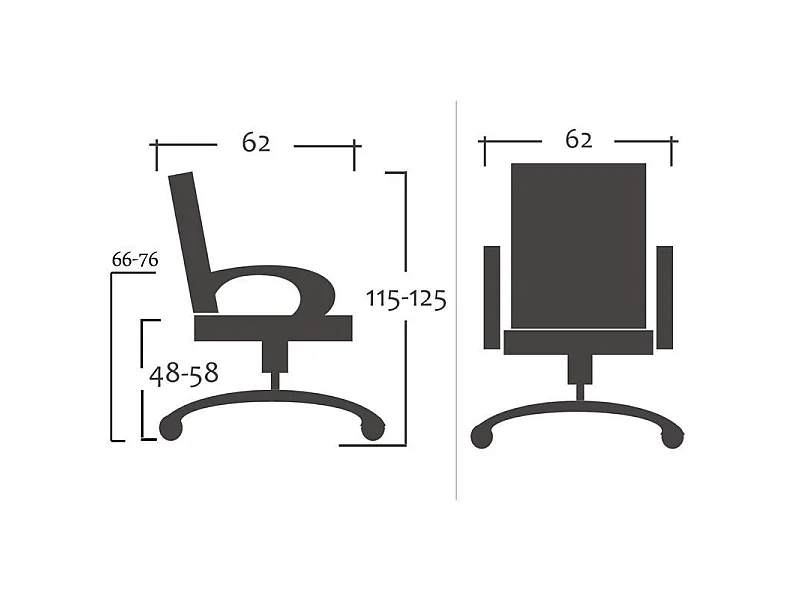 Chaise de bureau pivotante Tao V1 Noire
