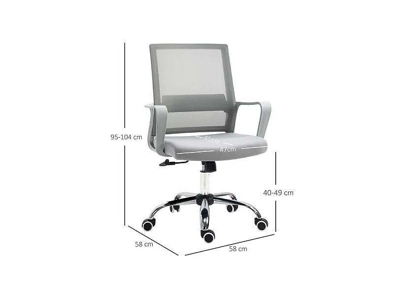 Fauteuil de bureau MERYL Gris