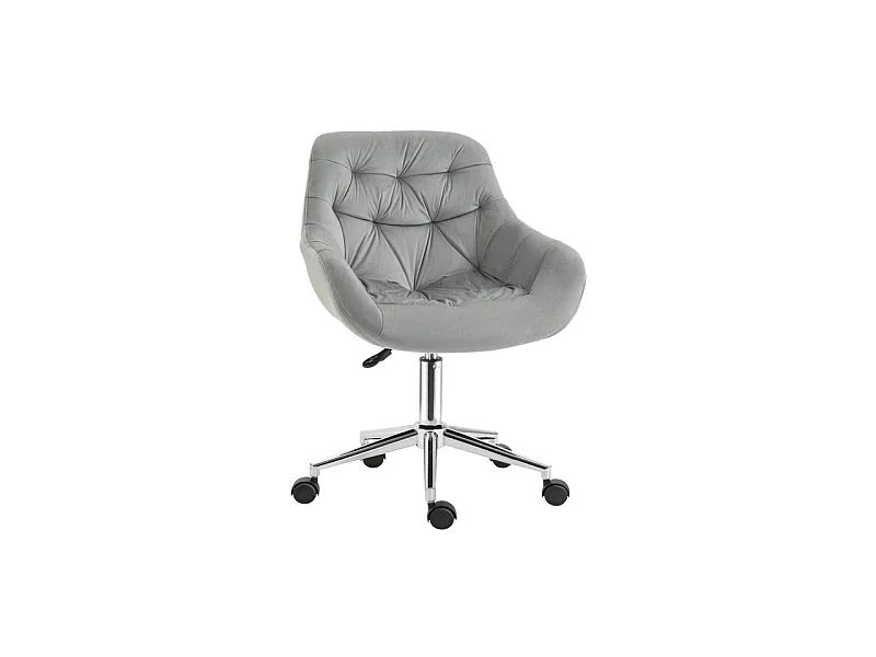 Chaise de bureau Chesterfield CHARLINE gris