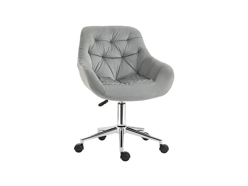 Chaise de bureau Chesterfield CHARLINE gris