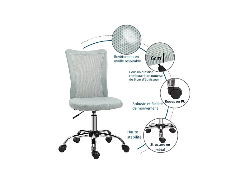 Chaise de bureau LAMB grise