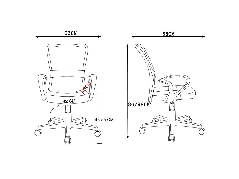 Chaise de bureau Mio Noire