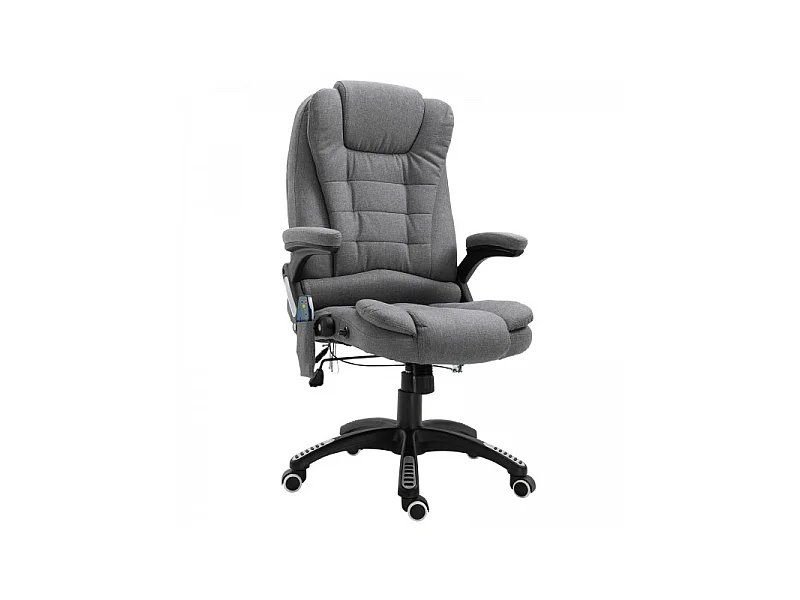 Fauteuil de bureau massant Maksym Gris Chiné