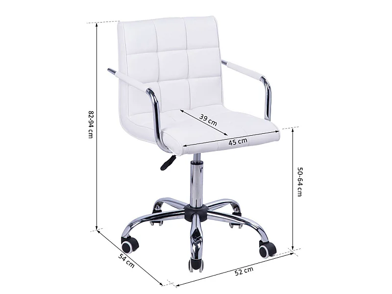 Chaise de bureau WHITE Blanc