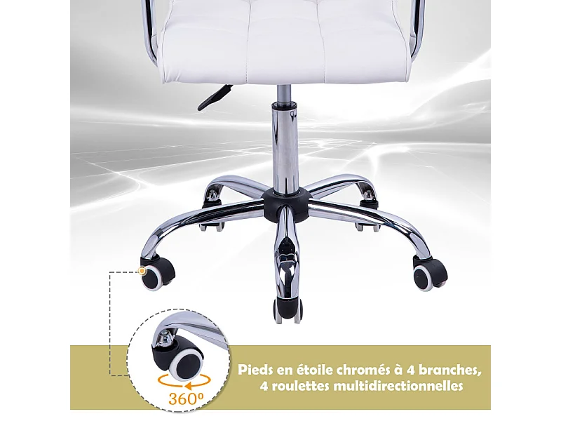 Chaise de bureau WHITE Blanc