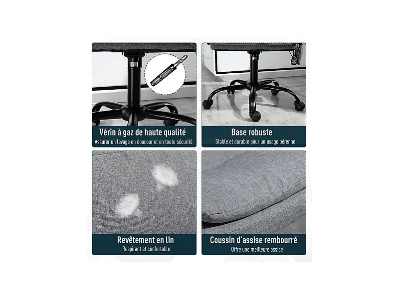 Fauteuil de bureau massant STEVE gris