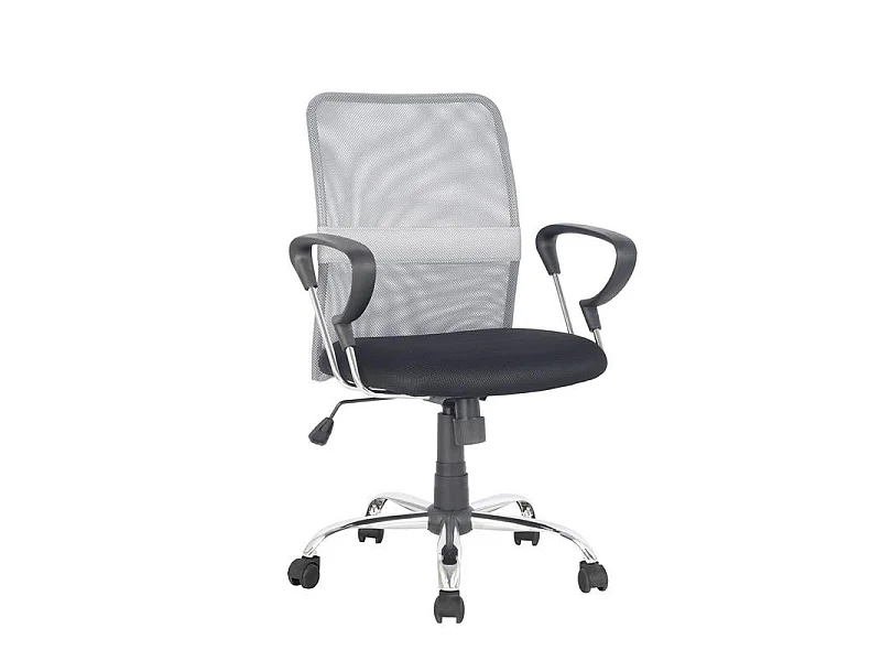 Chaise de bureau pivotante Santi Grise/Noire