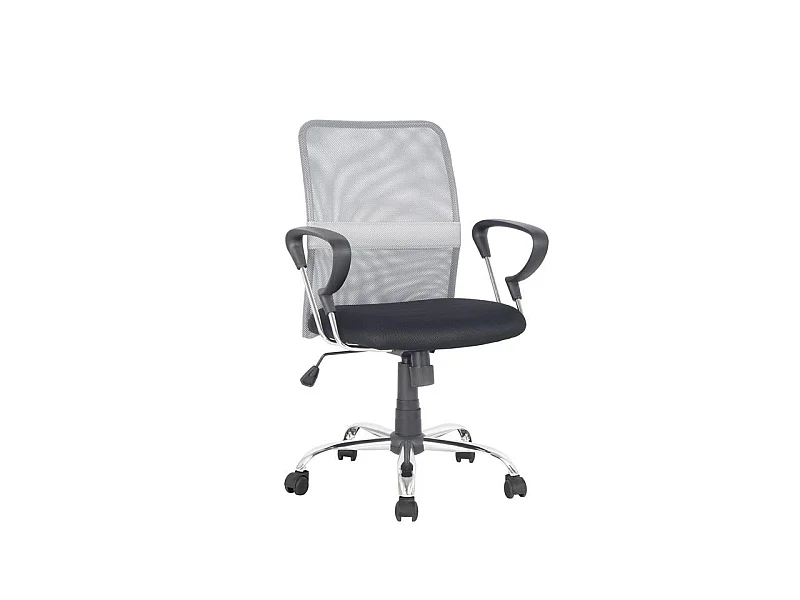 Chaise de bureau pivotante Santi Grise/Noire
