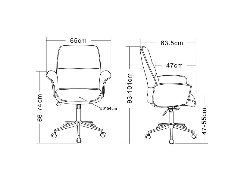Chaise de bureau Jary Grise Chiné