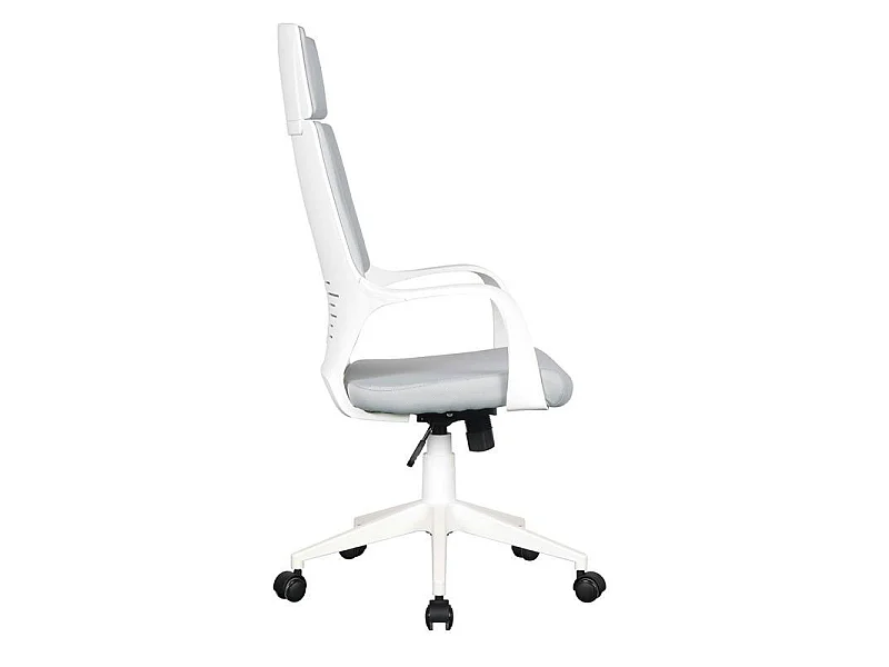 Chaise de bureau Moderna tissu Grise/Blanche