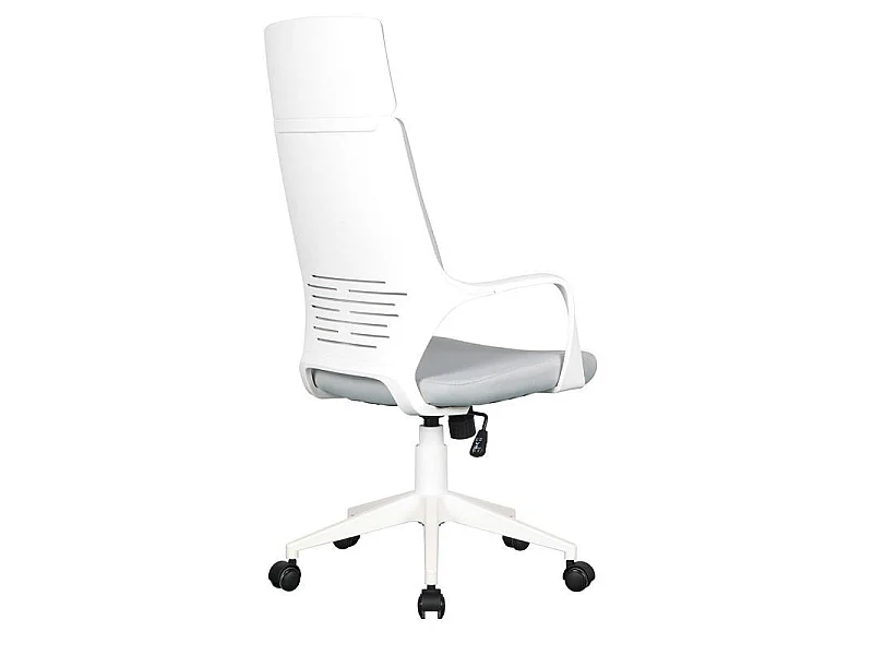 Chaise de bureau Moderna tissu Grise/Blanche