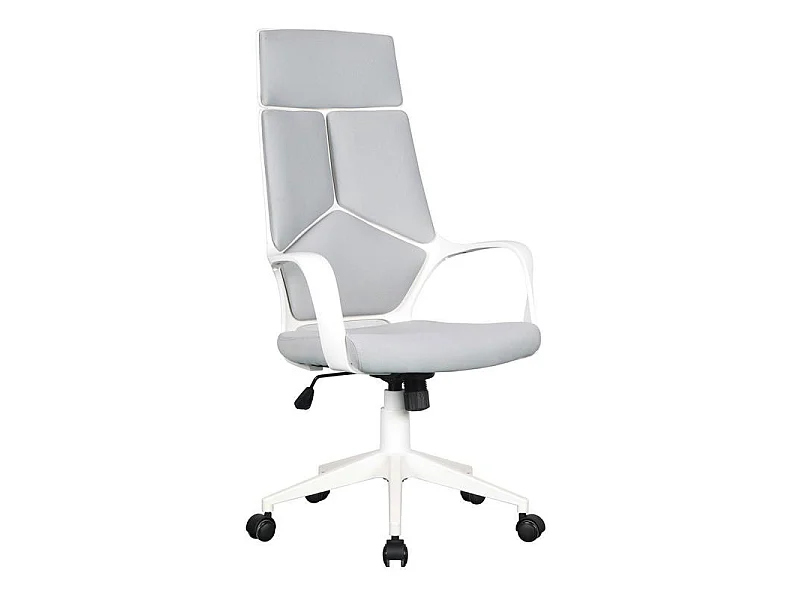 Chaise de bureau Moderna tissu Grise/Blanche